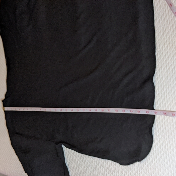 MICHEL STUDIO Semi Sheer, Black, Short Sleeve Shirt/blouse - Picture 10 of 10